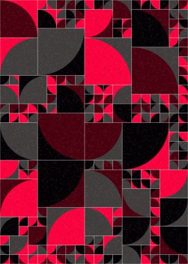 Soyut Geometrik Desen üretken hesaplama sanatı çizimi