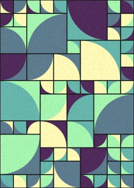 Soyut Geometrik Desen üretken hesaplama sanatı çizimi