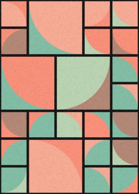 Soyut Geometrik Desen üretken hesaplama sanatı çizimi