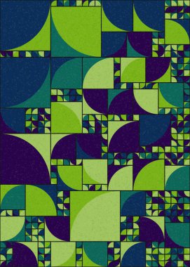 Soyut Geometrik Desen üretken hesaplama sanatı çizimi