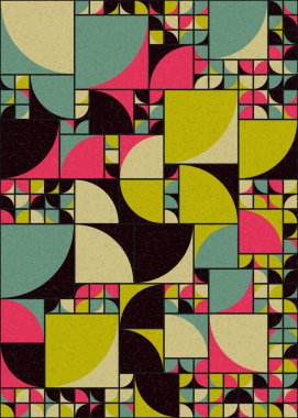 Soyut Geometrik Desen üretken hesaplama sanatı çizimi