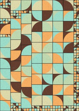 Soyut Geometrik Desen üretken hesaplama sanatı çizimi