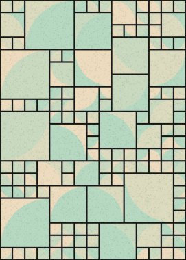 Soyut Geometrik Desen üretken hesaplama sanatı çizimi