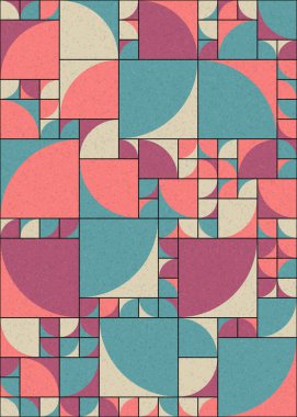 Soyut Geometrik Desen üretken hesaplama sanatı çizimi