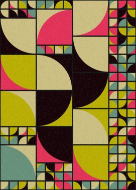 Soyut Geometrik Desen üretken hesaplama sanatı çizimi