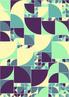 Soyut Geometrik Desen üretken hesaplama sanatı çizimi