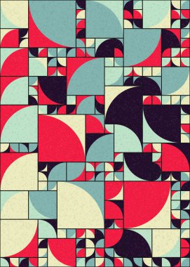 Soyut Geometrik Desen üretken hesaplama sanatı çizimi