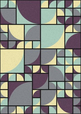 Soyut Geometrik Desen üretken hesaplama sanatı çizimi