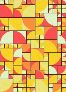 Soyut Geometrik Desen üretken hesaplama sanatı çizimi