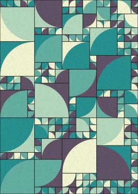 Soyut Geometrik Desen üretken hesaplama sanatı çizimi