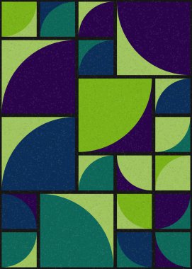 Soyut Geometrik Desen üretken hesaplama sanatı çizimi