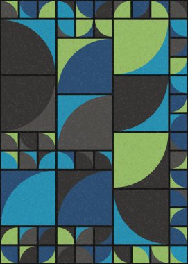 Soyut Geometrik Desen üretken hesaplama sanatı çizimi