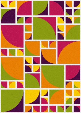 Soyut Geometrik Desen üretken hesaplama sanatı çizimi