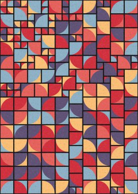 Soyut Geometrik Desen üretken hesaplama sanatı çizimi