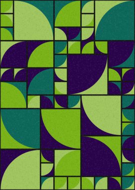 Soyut Geometrik Desen üretken hesaplama sanatı çizimi