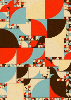 Soyut Geometrik Desen üretken hesaplama sanatı çizimi