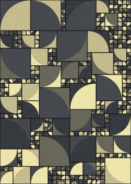 Soyut Geometrik Desen üretken hesaplama sanatı çizimi