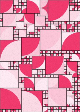 Soyut Geometrik Desen üretken hesaplama sanatı çizimi