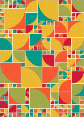 Soyut Geometrik Desen üretken hesaplama sanatı çizimi