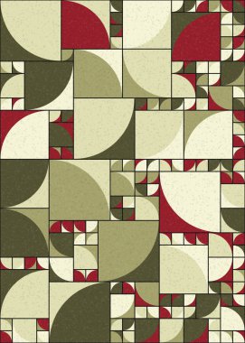 Soyut Geometrik Desen üretken hesaplama sanatı çizimi