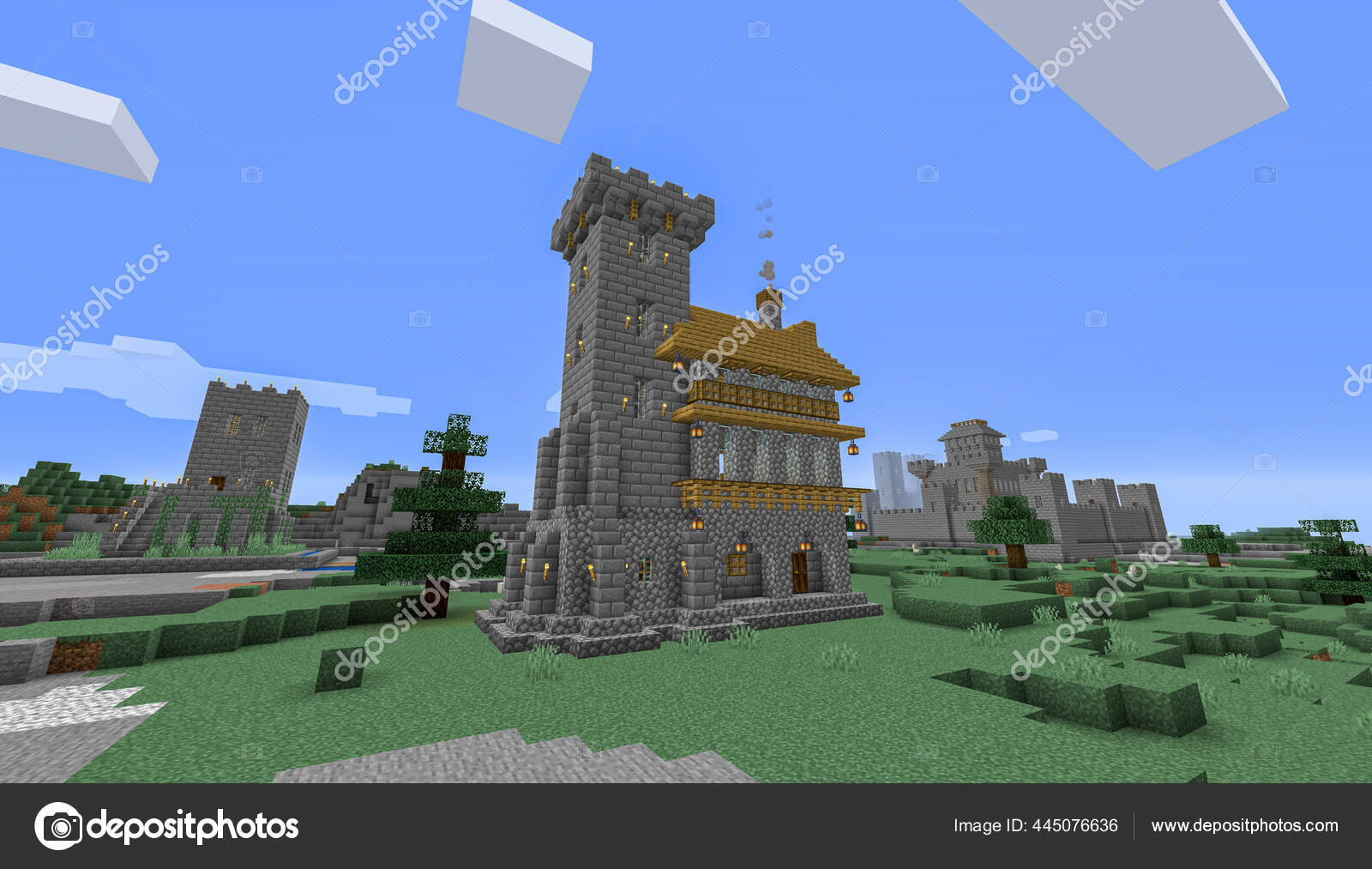 Minecraft: Casa Medieval com Torre/Medieval House with Tower