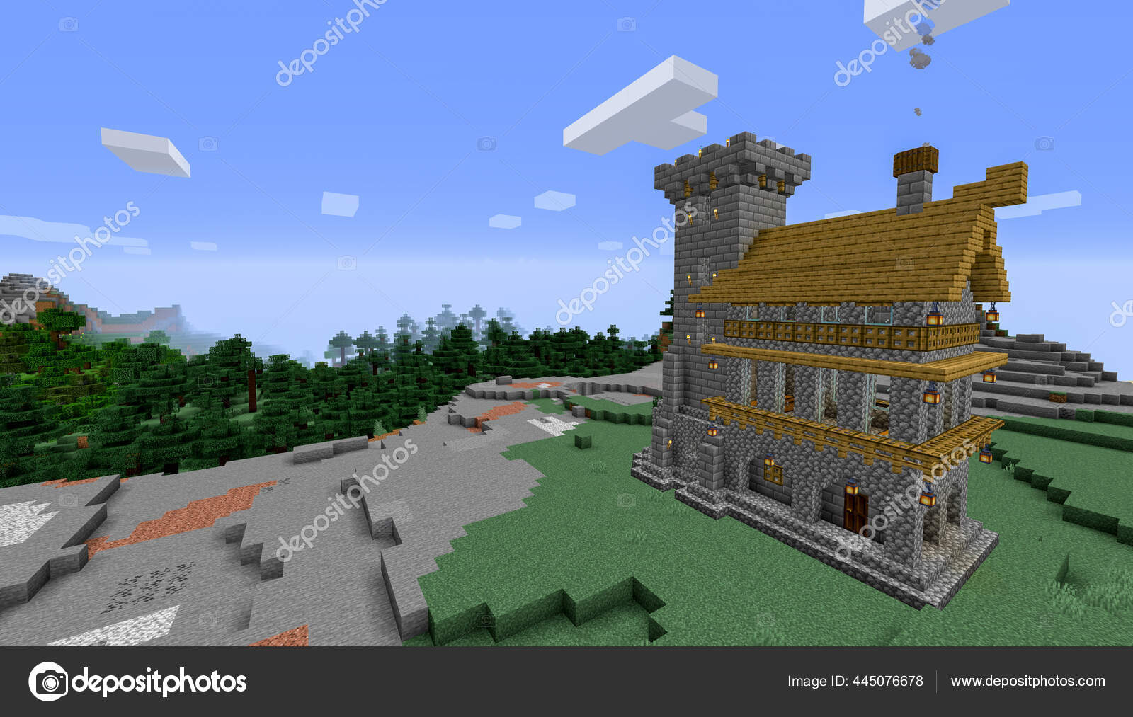 Minecraft Game Janeiro 2020 Amostra Simplesmente Casa Madeira