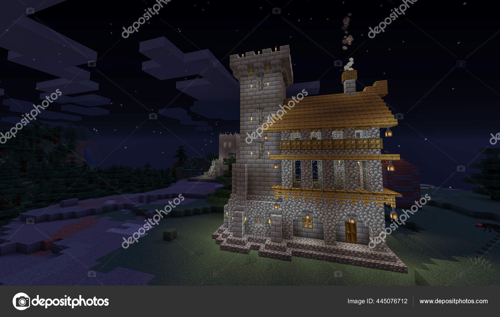 Minecraft Game February 2021 Sample Simply Stone Medieval Castle Minecraft  – Stock Editorial Photo © Yuriy_Vlasenko #447533624