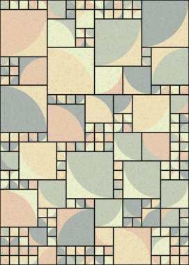 Soyut Geometrik Desen üretken hesaplama sanatı çizimi