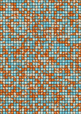 Soyut Geometrik Desen üretken hesaplama sanatı çizimi