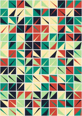 Soyut Geometrik Desen üretken hesaplama sanatı çizimi