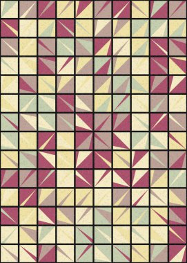 Soyut Geometrik Desen üretken hesaplama sanatı çizimi