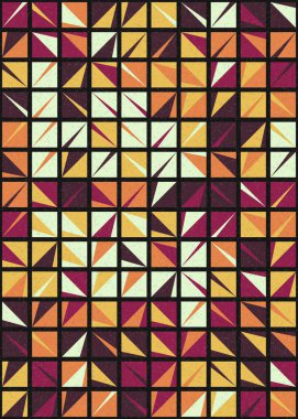 Soyut Geometrik Desen üretken hesaplama sanatı çizimi