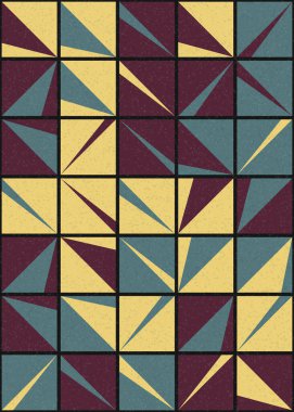 Soyut Geometrik Desen üretken hesaplama sanatı çizimi