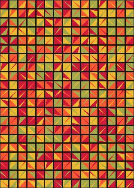 Soyut Geometrik Desen üretken hesaplama sanatı çizimi