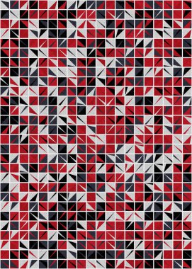 Soyut Geometrik Desen üretken hesaplama sanatı çizimi