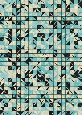 Soyut Geometrik Desen üretken hesaplama sanatı çizimi