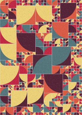 Soyut Geometrik Desen üretken hesaplama sanatı çizimi