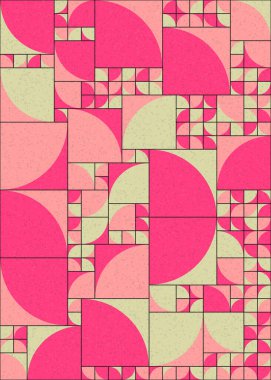 Soyut Geometrik Desen üretken hesaplama sanatı çizimi