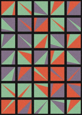 Soyut Geometrik Desen üretken hesaplama sanatı çizimi