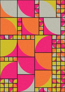 Soyut Geometrik Desen üretken hesaplama sanatı çizimi