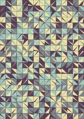 Soyut Geometrik Desen üretken hesaplama sanatı çizimi