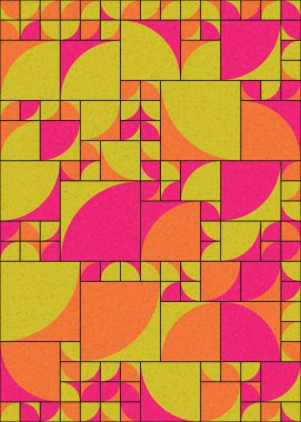 Soyut Geometrik Desen üretken hesaplama sanatı çizimi