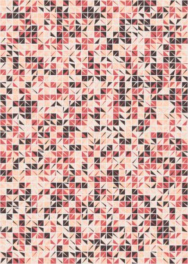 Soyut Geometrik Desen üretken hesaplama sanatı çizimi