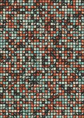 Soyut Geometrik Desen üretken hesaplama sanatı çizimi