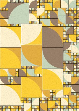 Soyut Geometrik Desen üretken hesaplama sanatı çizimi 