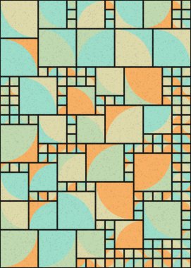 Soyut Geometrik Desen üretken hesaplama sanatı çizimi