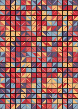 Soyut Geometrik Desen üretken hesaplama sanatı çizimi