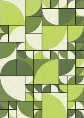 Soyut Geometrik Desen üretken hesaplama sanatı çizimi 