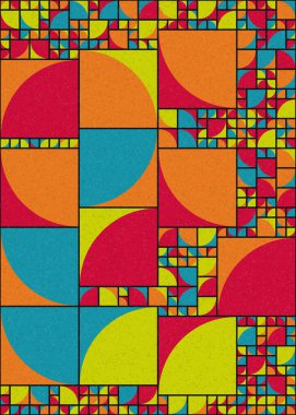 Soyut Geometrik Desen üretken hesaplama sanatı çizimi 