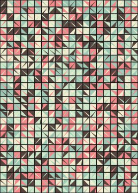 Soyut Geometrik Desen üretken hesaplama sanatı çizimi